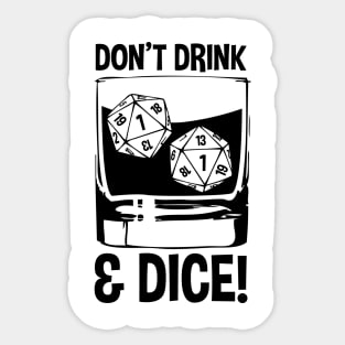 Don't Drink & Dice! Sticker